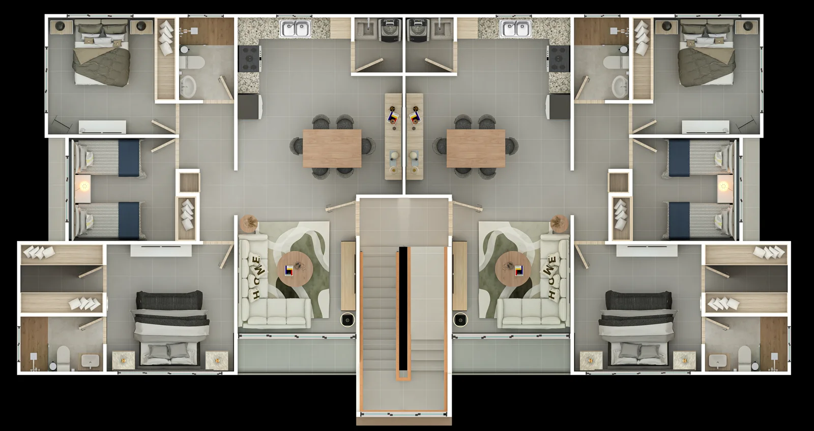 Planta arquitectónica del apartamento